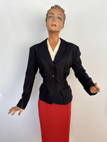 L | 1940s Style Wool Jacket