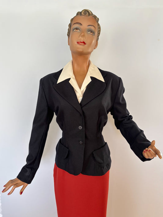 L | 1940s Style Wool Jacket