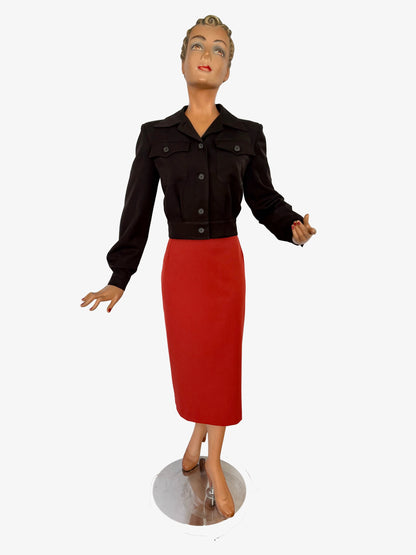 1940s Style Bomber Jacket Black