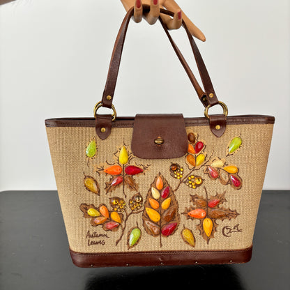 1960s Enid Collins Autumn Leaves Handbag