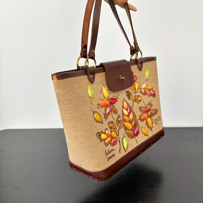 1960s Enid Collins Autumn Leaves Handbag