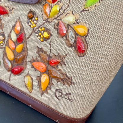 1960s Enid Collins Autumn Leaves Handbag