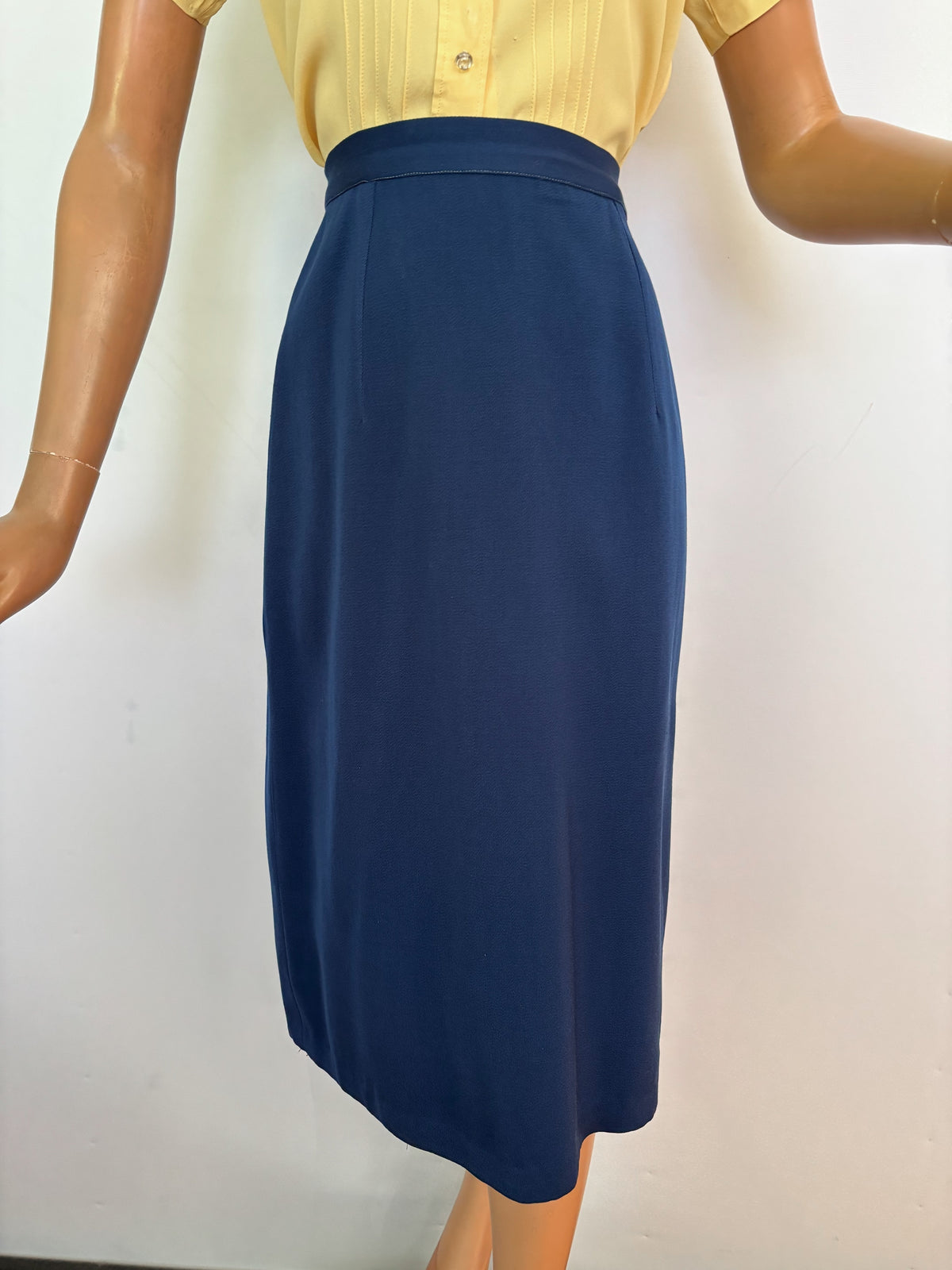 S/XS | 1940s Blue Wool Gabardine Skirt Suit Polly Parker