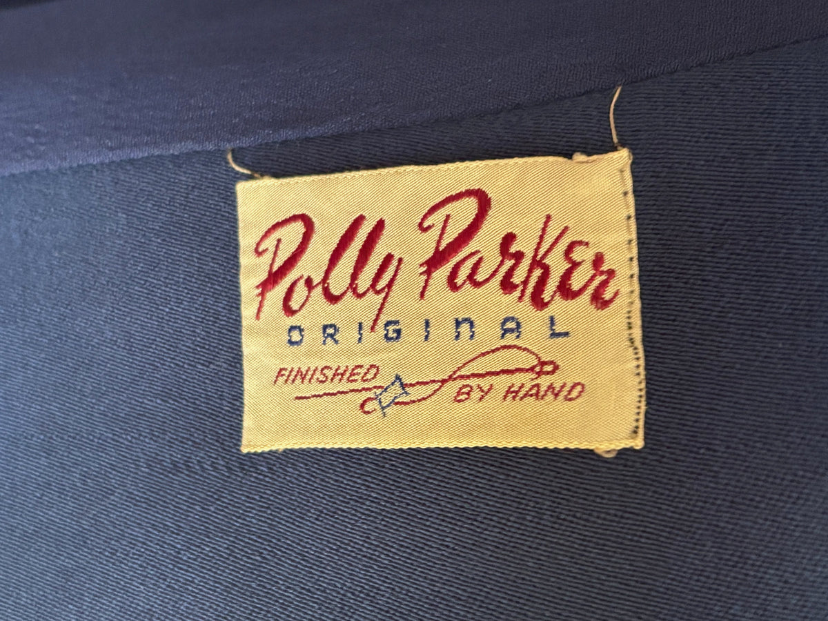S/XS | 1940s Blue Wool Gabardine Skirt Suit Polly Parker