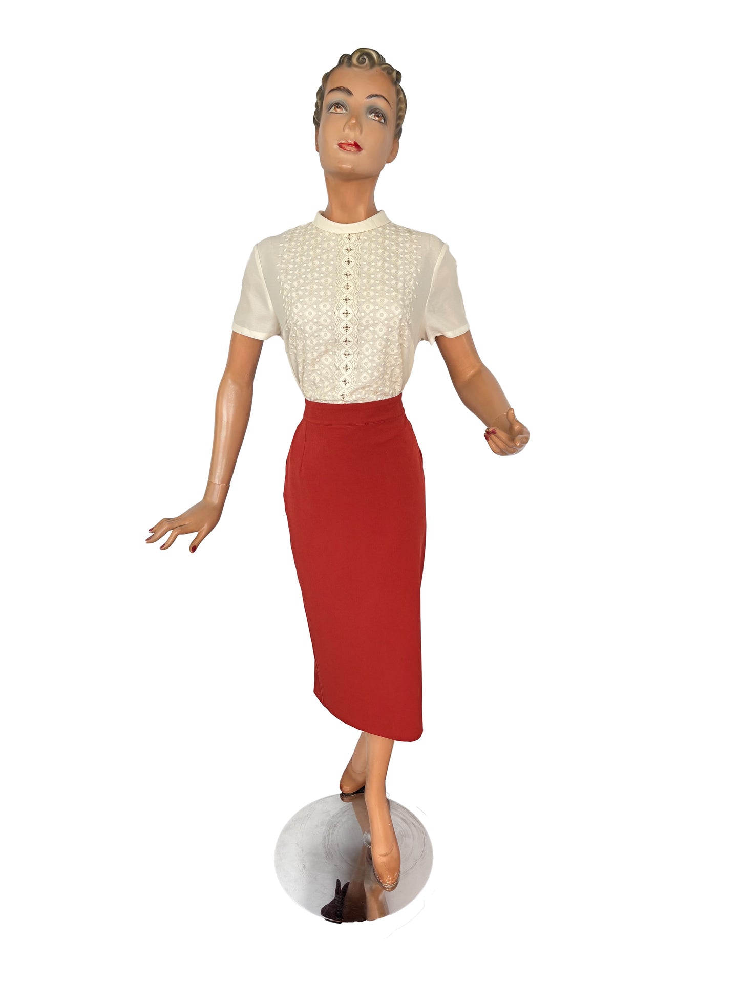1960s Swiss Embroidered Blouse | Large