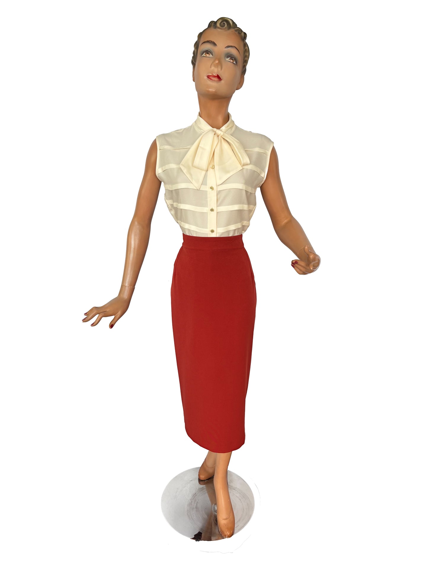 1950s/1960s Pussy Bow Blouse | Medium/Large