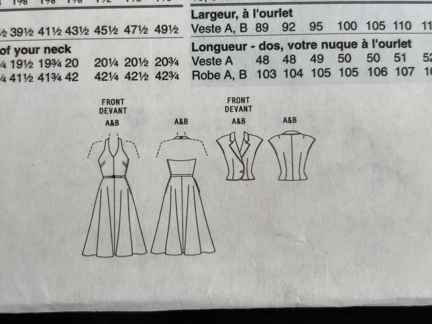 1947 Retro Butterick B5214 Sewing Pattern Misses' Jacket Dress and Belt - Sizes 16 - 24