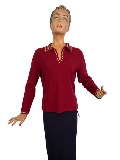 XL | 1950s New Old Stock Wool Knit Sweater
