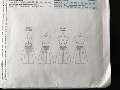 1947 Retro Butterick B5209 Sewing Pattern Misses' Dress - Sizes 14 - 20