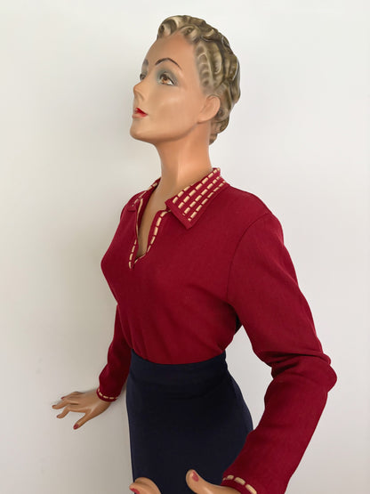 XL | 1950s New Old Stock Wool Knit Sweater