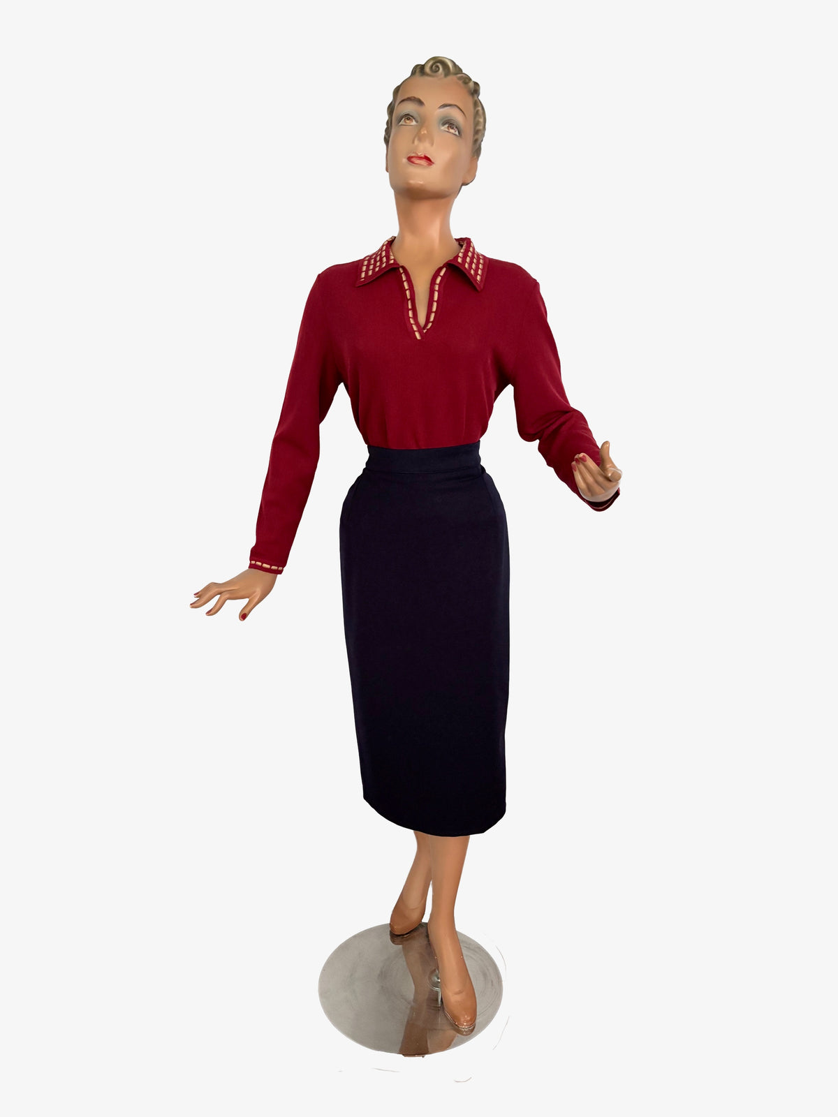 XL | 1950s New Old Stock Wool Knit Sweater