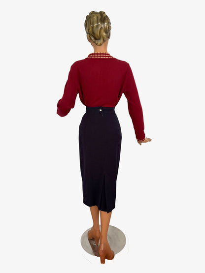 XL | 1950s New Old Stock Wool Knit Sweater