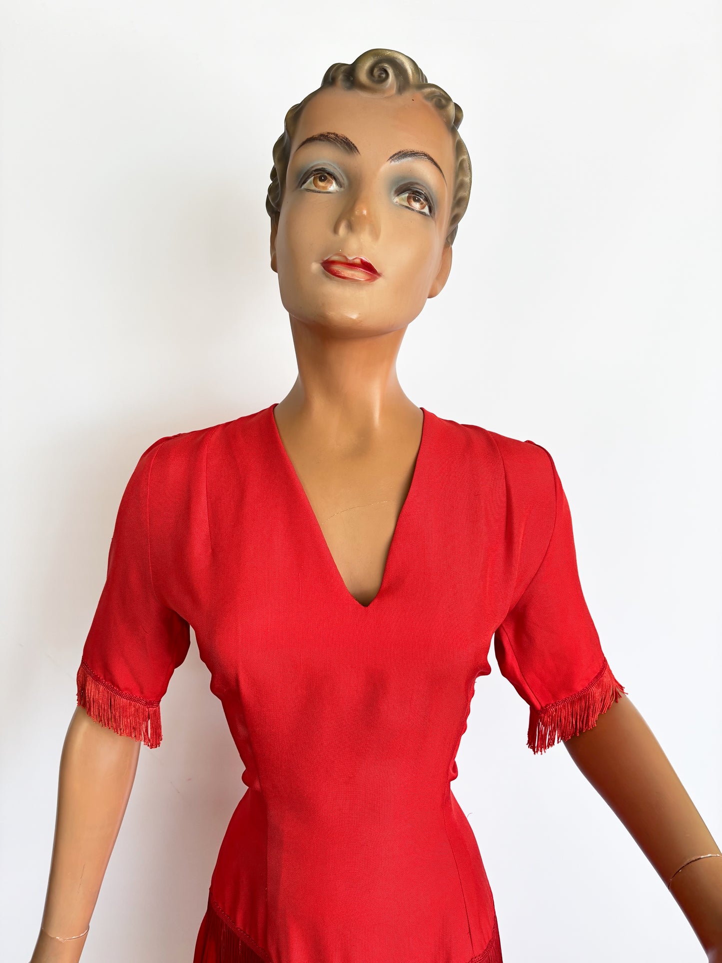 1950s Style Fringe Dress | S/M