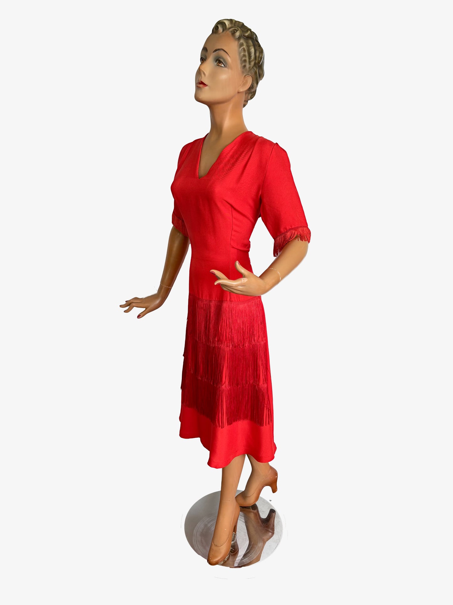1950s Style Fringe Dress | S/M