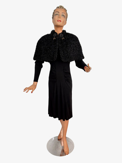 1930s/40s Astrakhan Capelet