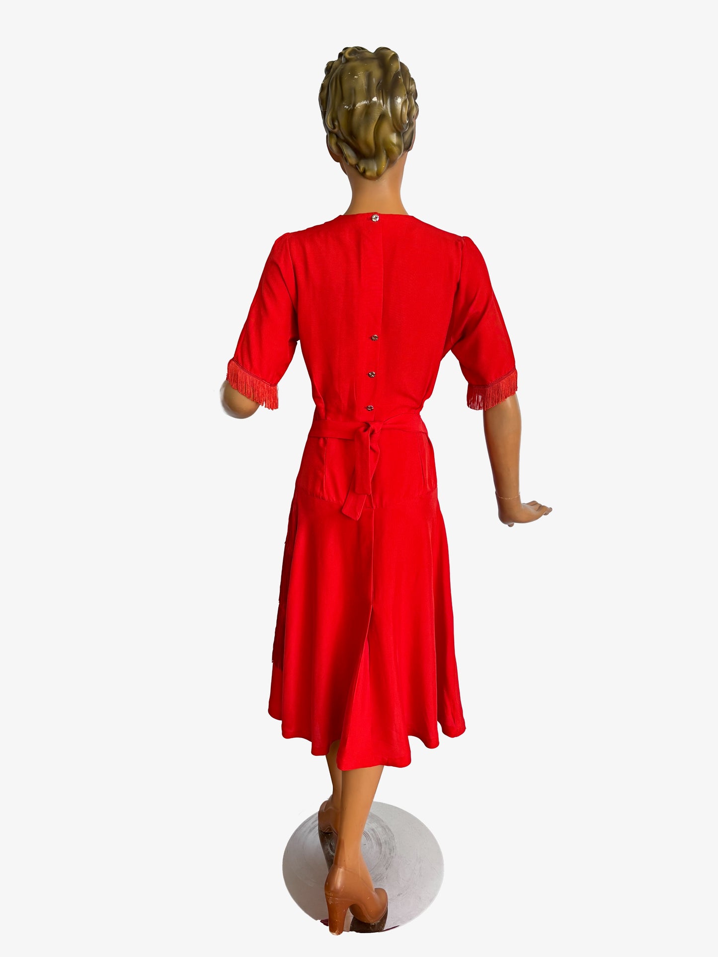 1950s Style Fringe Dress | S/M