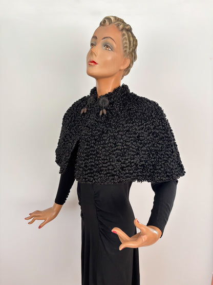 1930s/40s Astrakhan Capelet