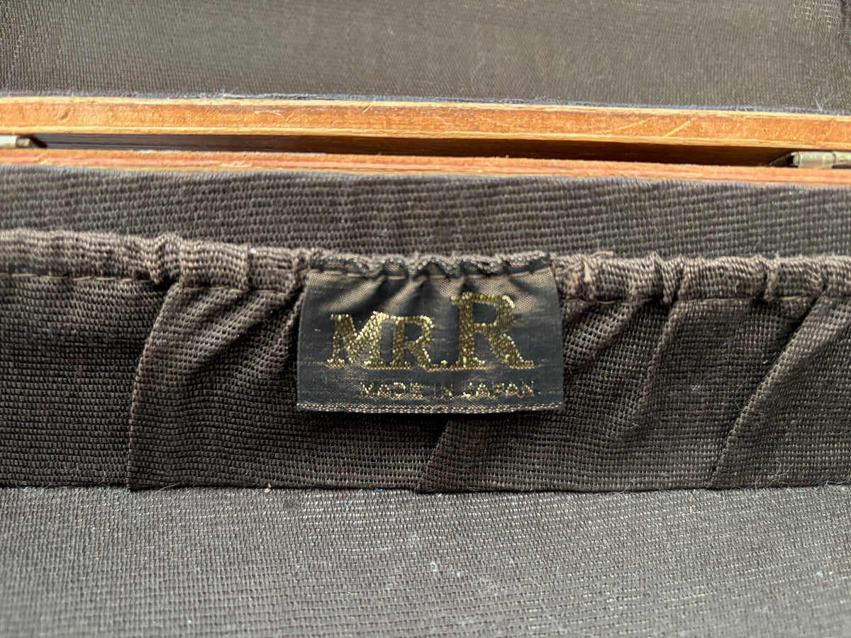 1960s Mr. R Wooden Treasure Chest Box Bag with Metal Studs