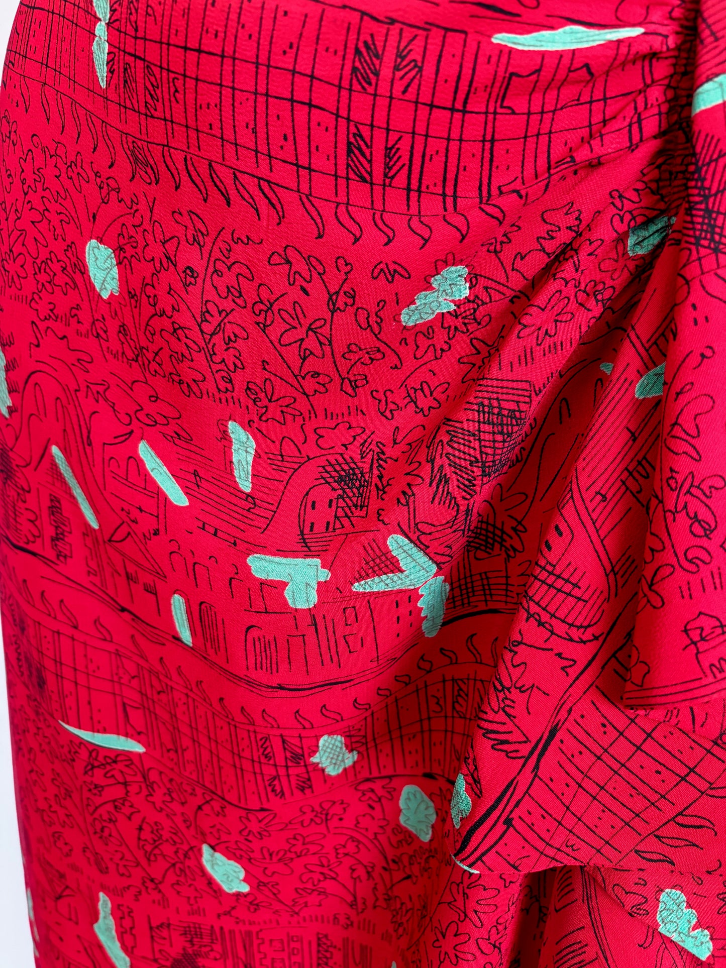 1940s Ellen Kaye Novelty Print Dress | XS/S