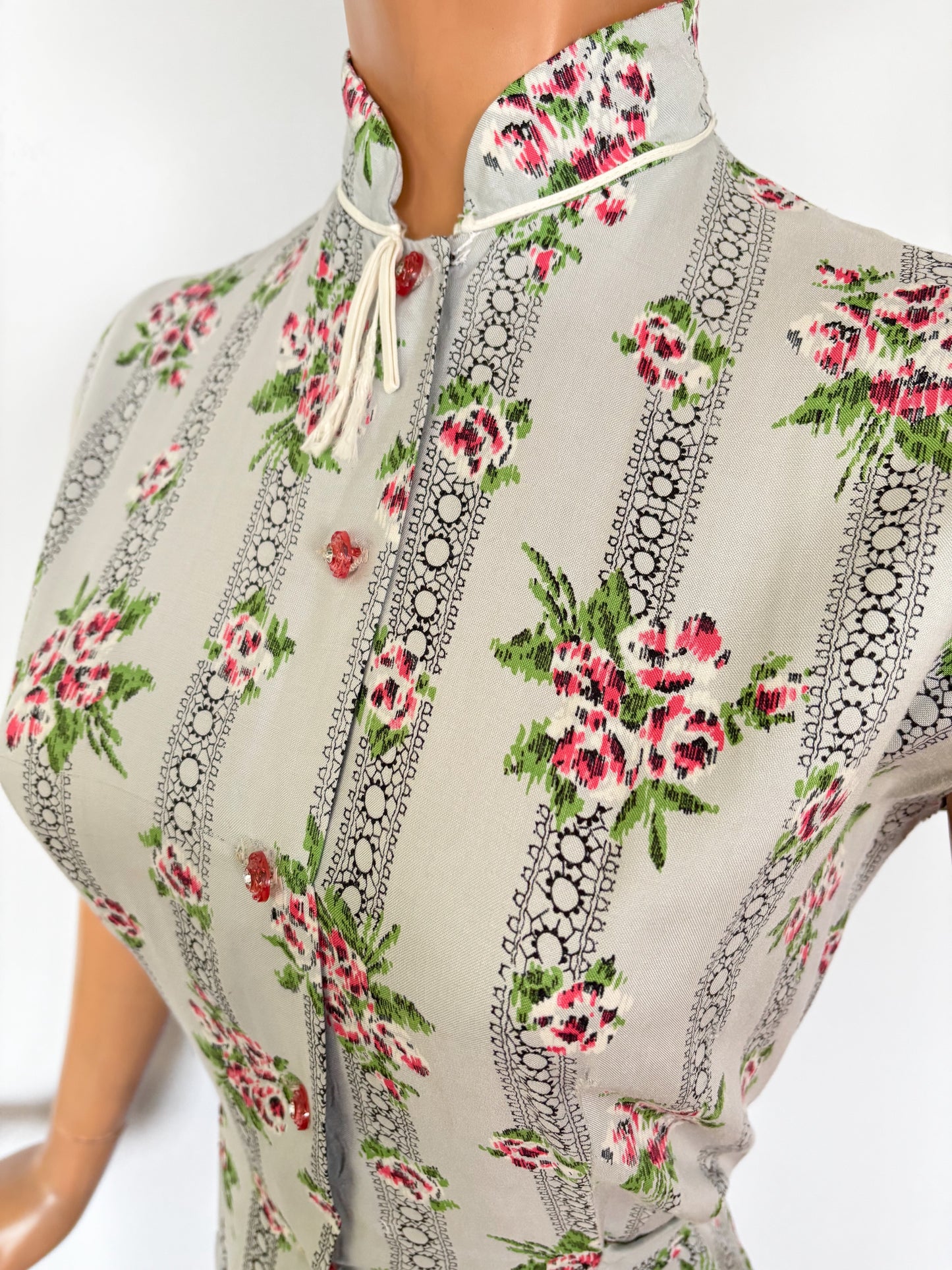 1950s Sleeveless Shirtwaist Dress | Large