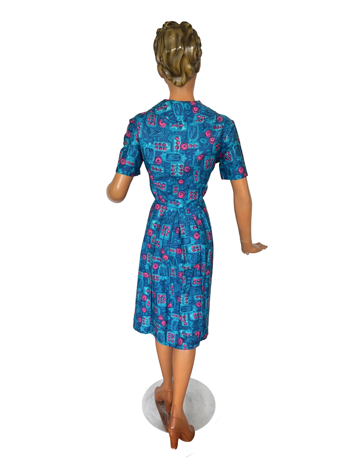 1950s Soft Cotton Shirtwaist Dress | Large