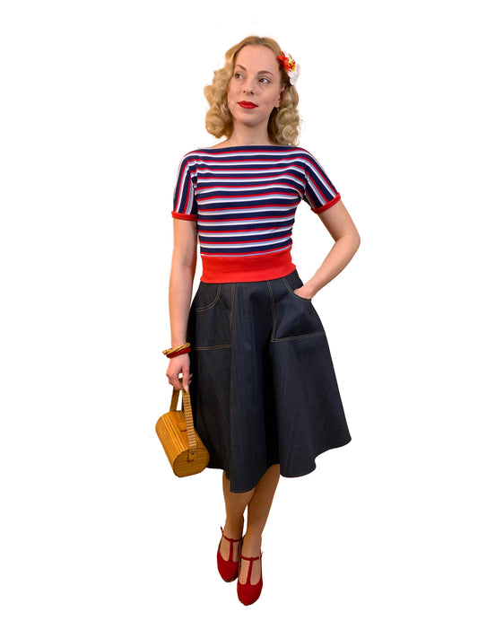 Betty Jo Blue Denim Skirt