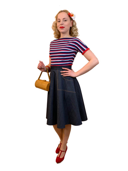 Betty Jo Blue Denim Skirt