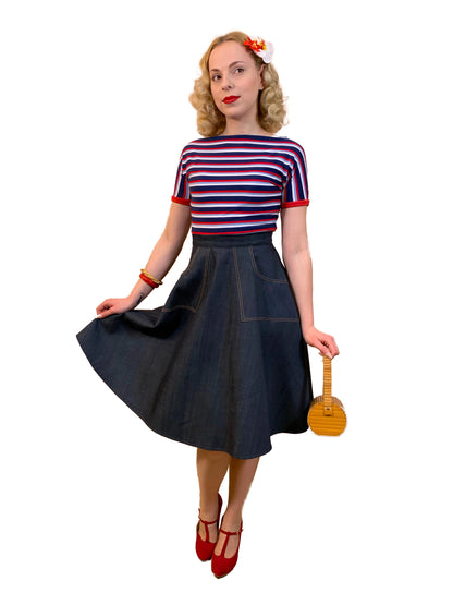 Betty Jo Blue Denim Skirt
