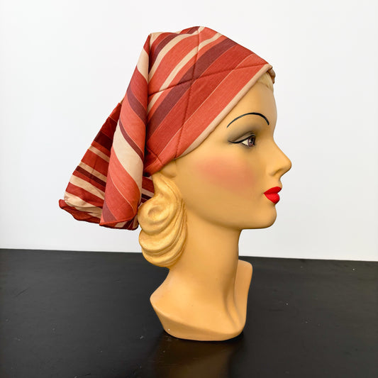 1960s Deadstock Bandana Hair Scarf Stripe