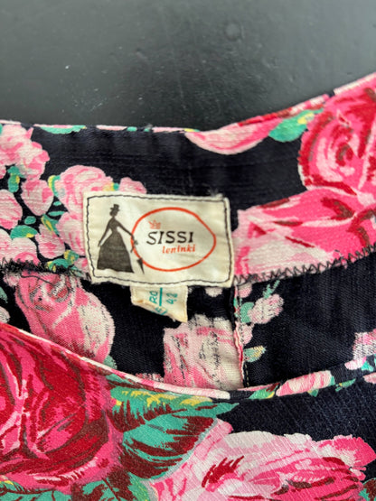 S/M | 1950s/60s Floral Cotton Dress Sissi Leninki