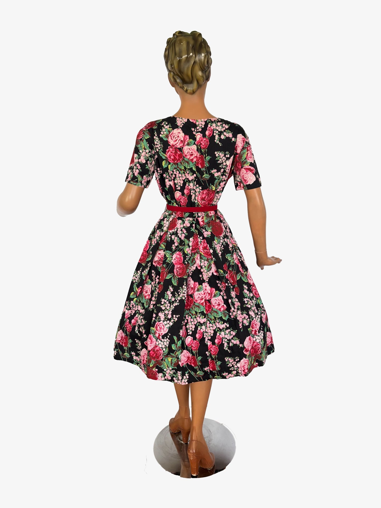 S/M | 1950s/60s Floral Cotton Dress Sissi Leninki