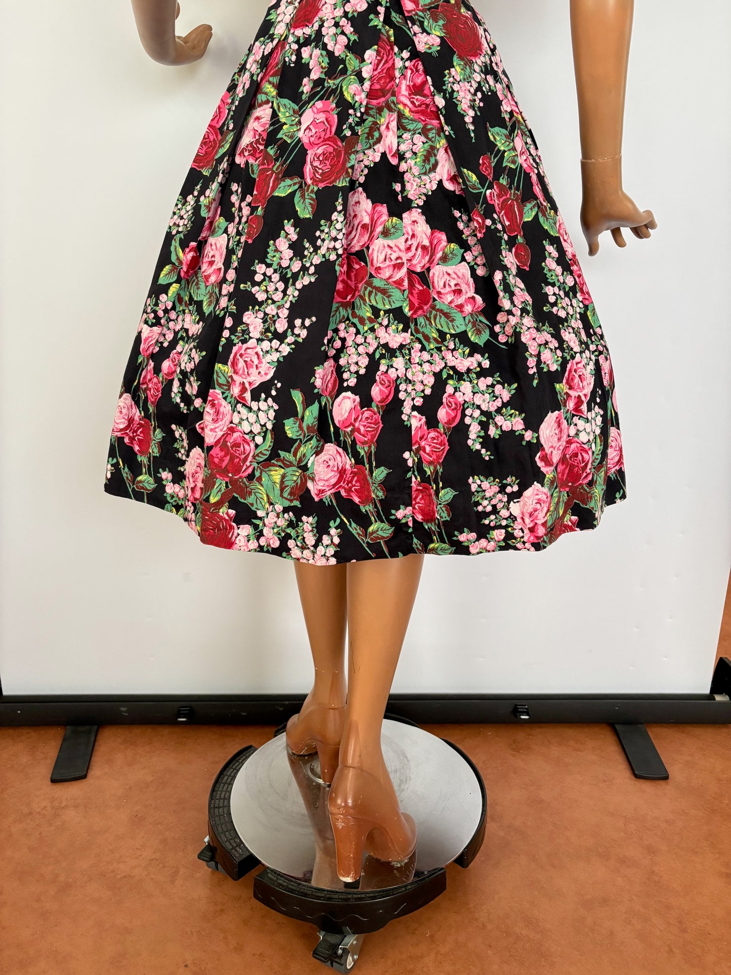 S/M | 1950s/60s Floral Cotton Dress Sissi Leninki