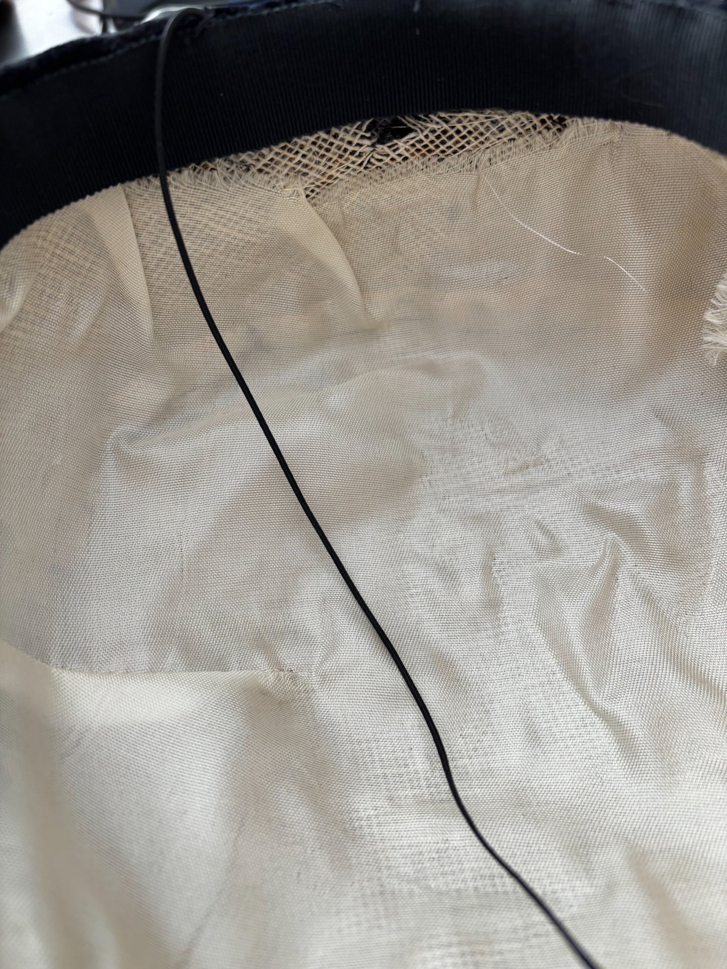 1950s Velvet and Raffia Cossack Hat