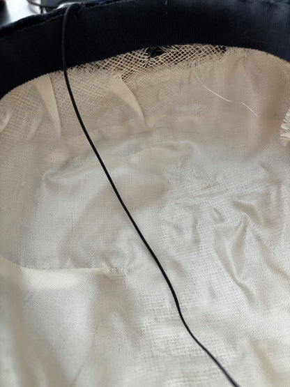 1950s Velvet and Raffia Cossack Hat