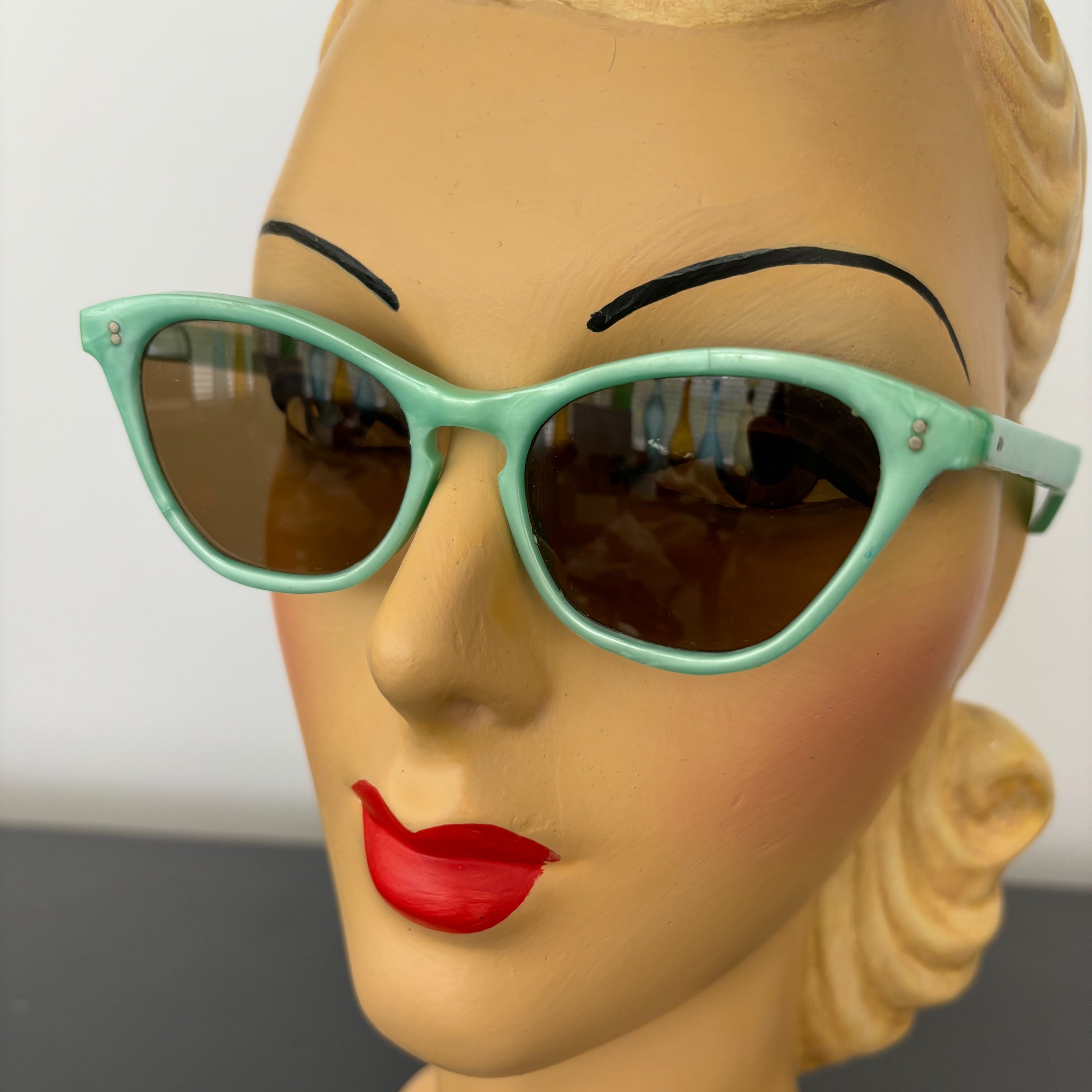 1950s Vintage Surf Green Sunglasses Lily Scarlet