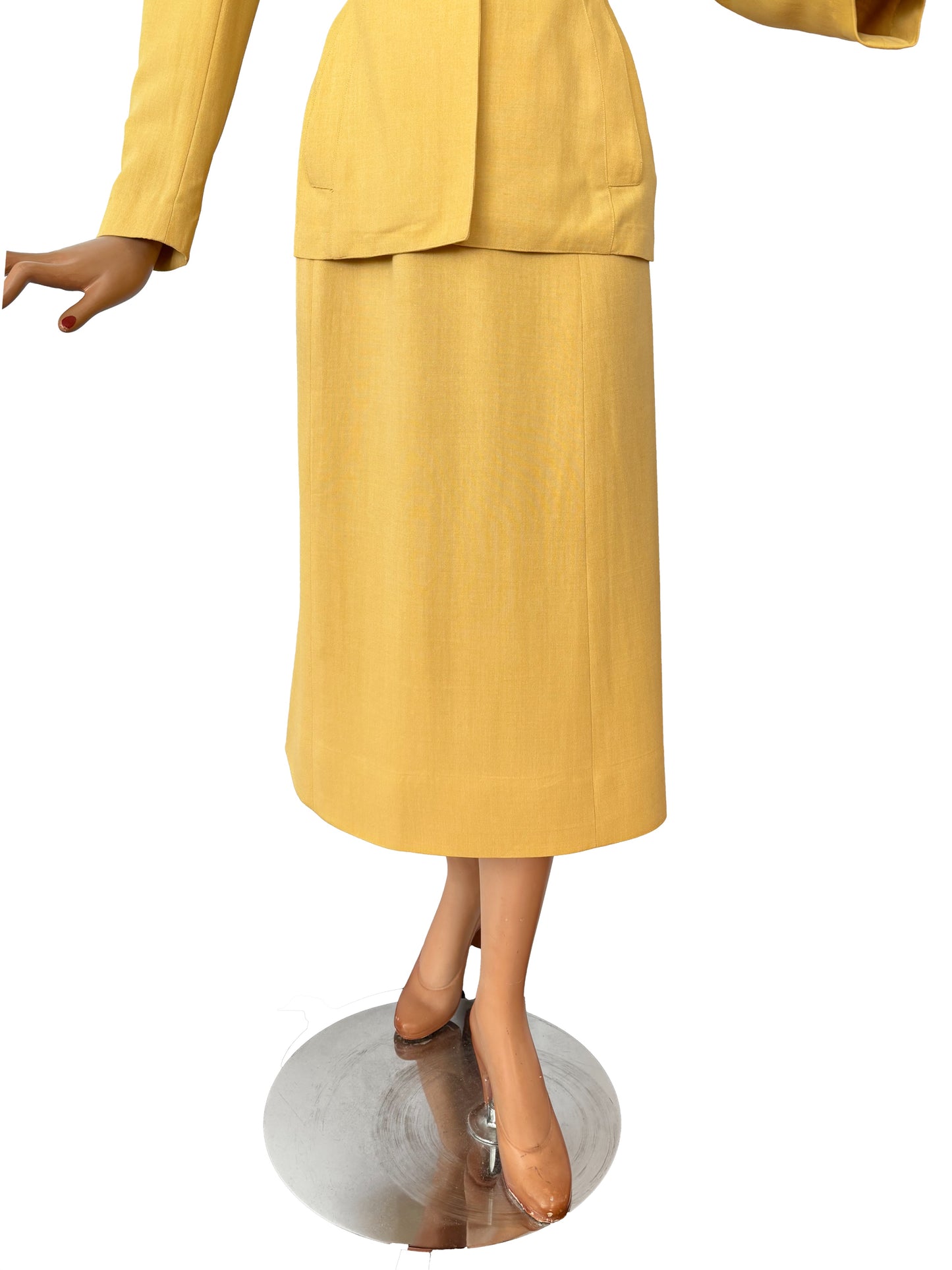 1940s Sacony Gabardine Suit | Jacket S/M, Skirt S