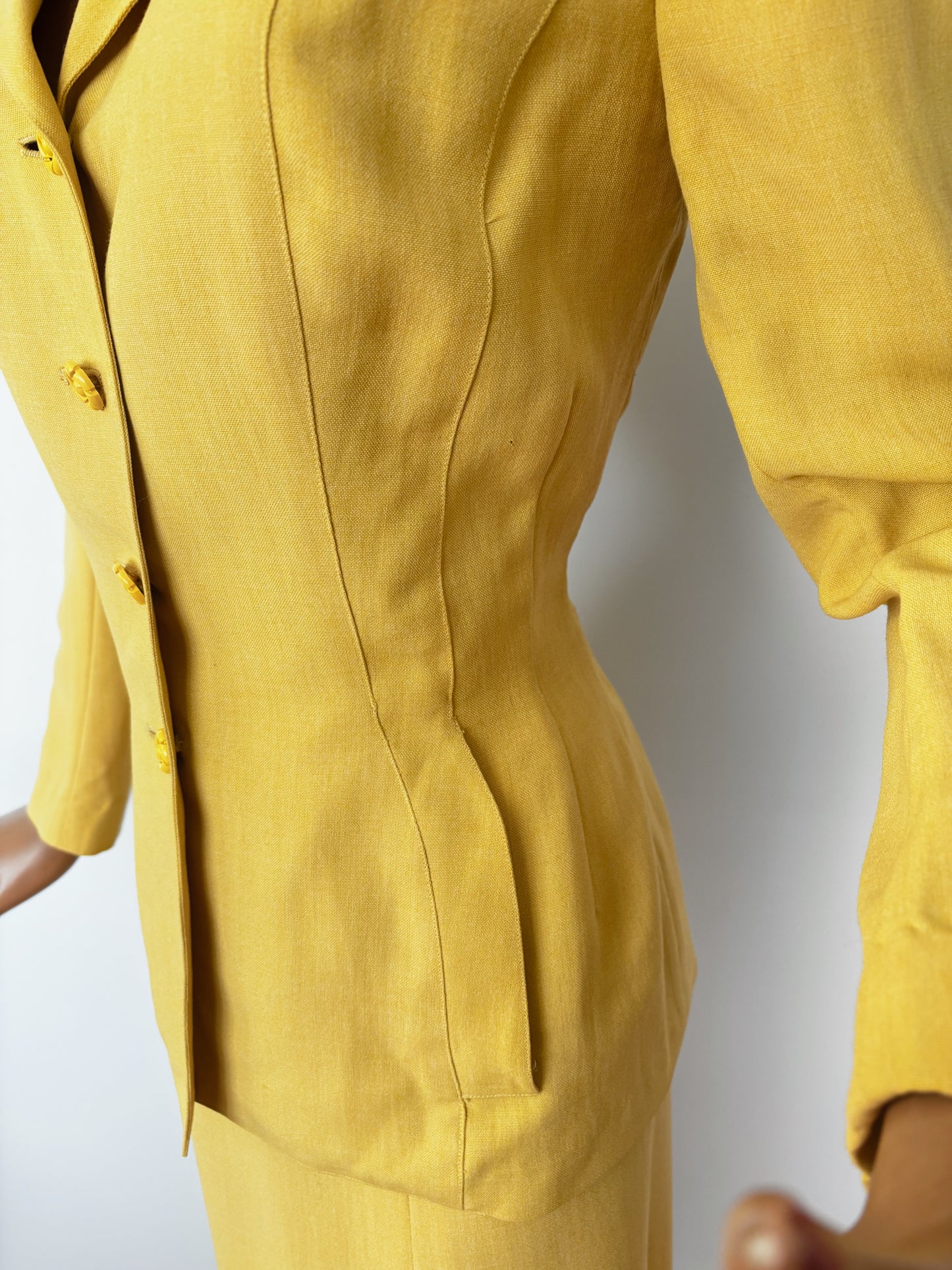1940s Sacony Gabardine Suit | Jacket S/M, Skirt S