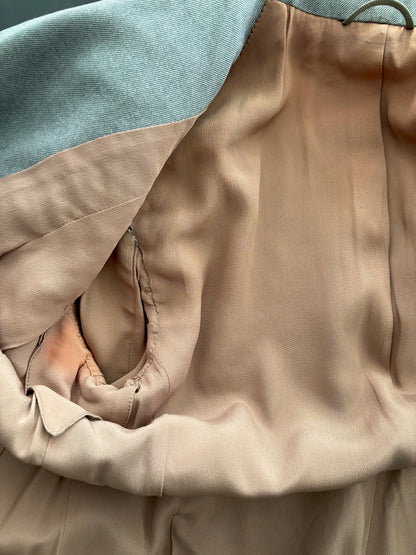 M | 1940s Kings-Way Tailors Grey Gabardine Jacket