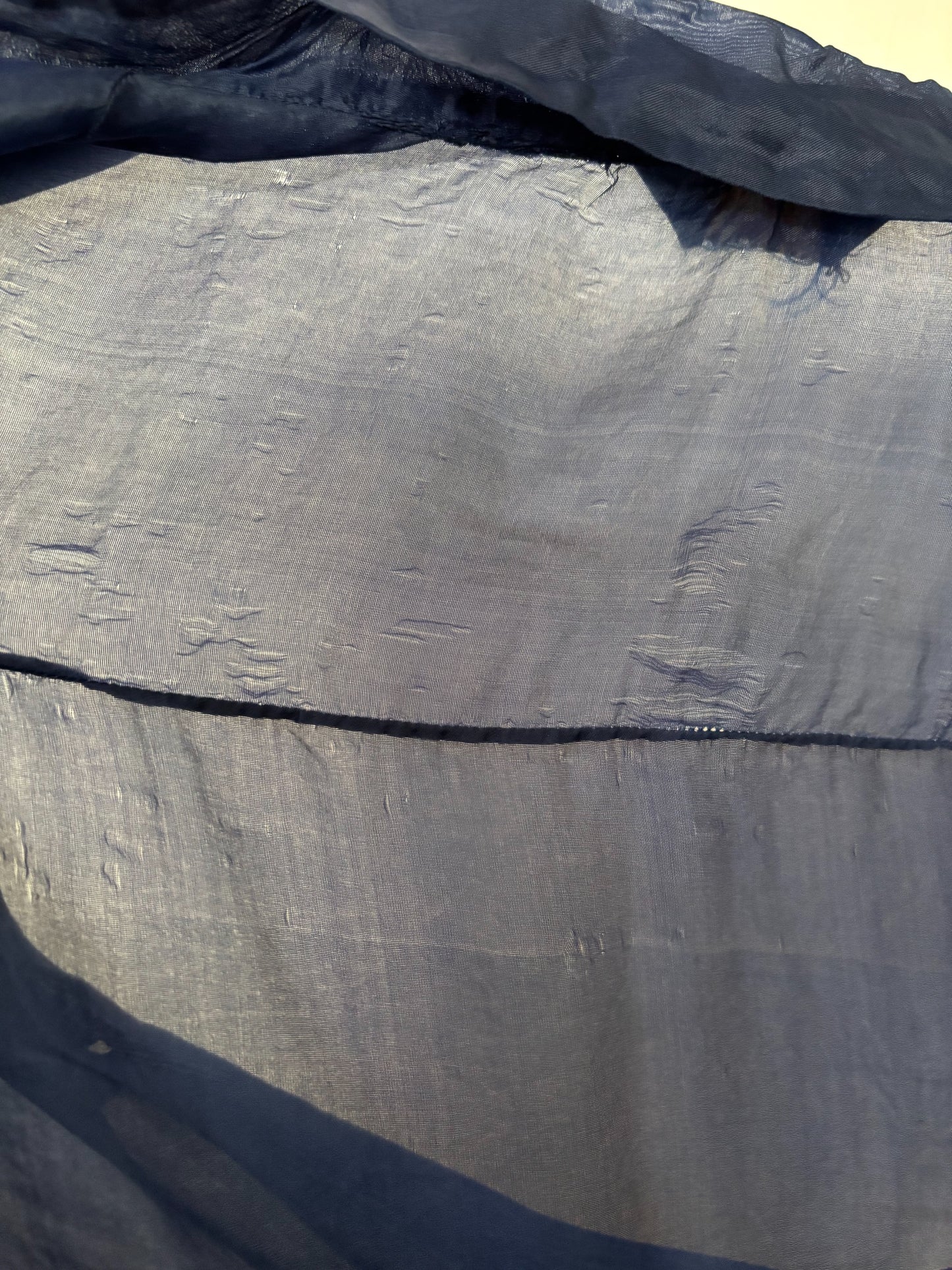 M | 1940s Navy Blue Silk Blouse – Royal Lady