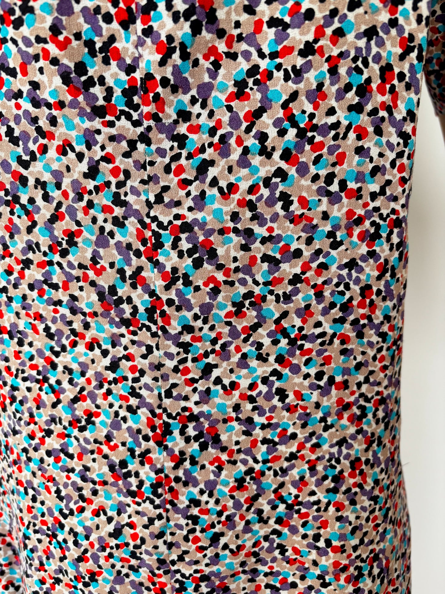 1950s Wool Crepe Confetti Dress | Medium/Large