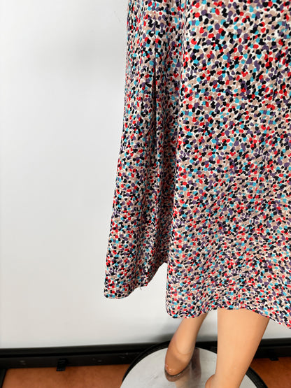 1950s Wool Crepe Confetti Dress | Medium/Large