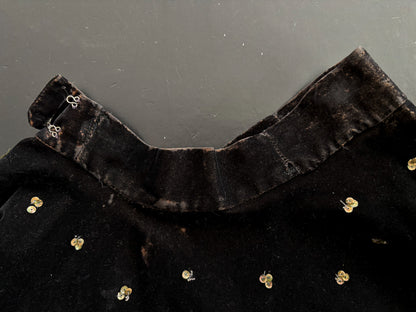 XS | 1950s Mexican Tourist Sequin Velvet Circle Skirt