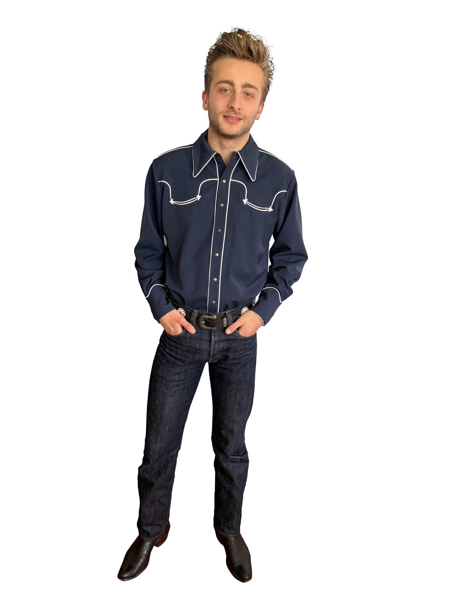 Lee Herren Westernhemd im 40er-Stil, Grün - Auf Bestellung
