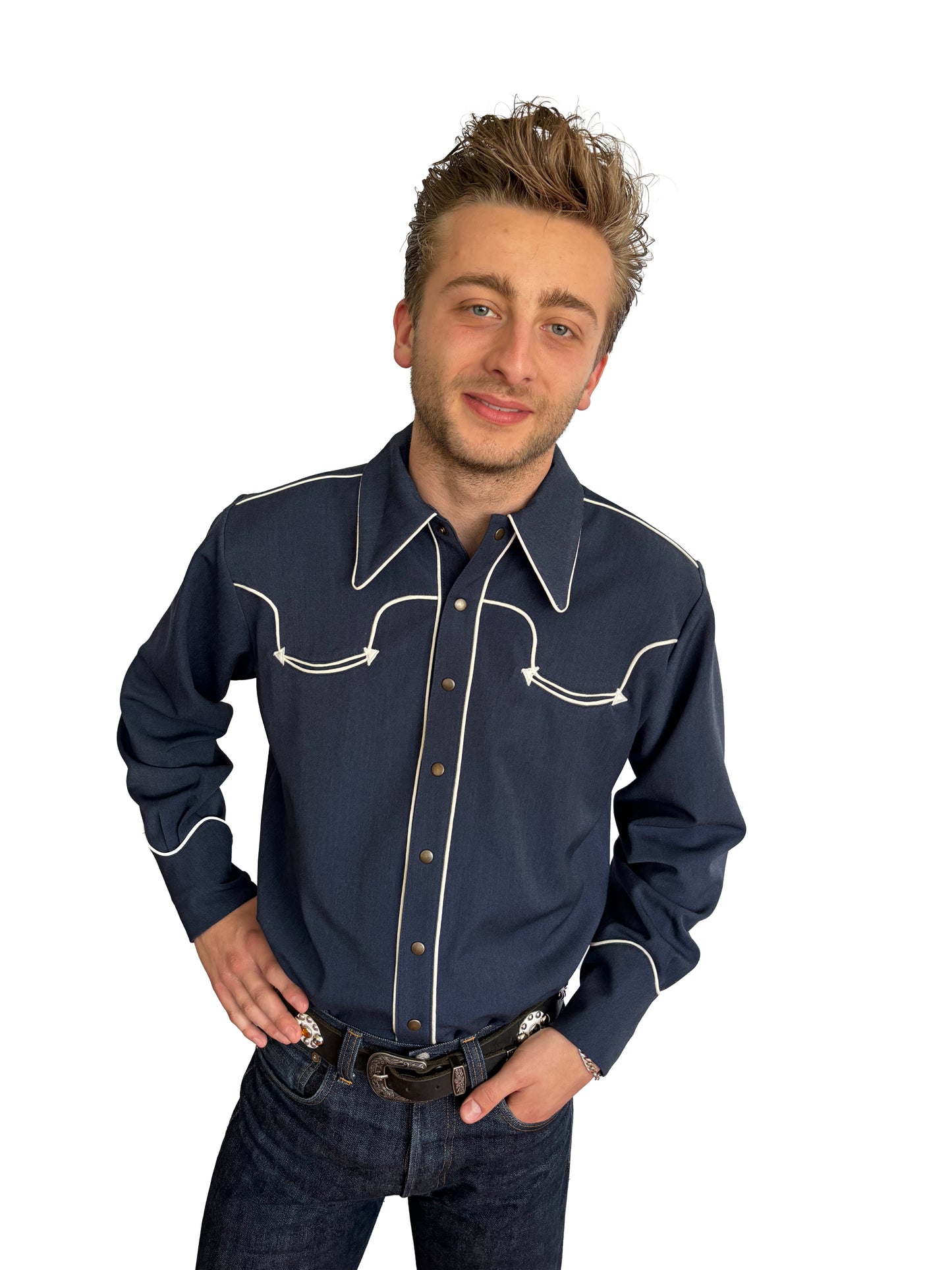 Lee Herren Westernhemd im 40er-Stil, Grün - Auf Bestellung