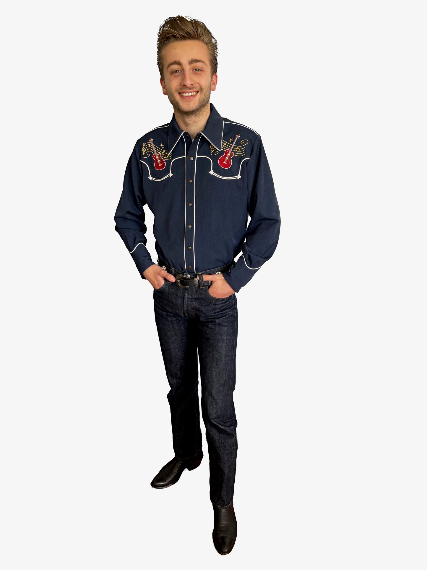 Lee Herren Westernhemd im 40er-Stil, Grün - Auf Bestellung