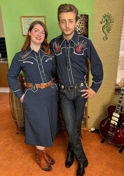 Lee Herren Westernhemd im 40er-Stil, Grün - Auf Bestellung