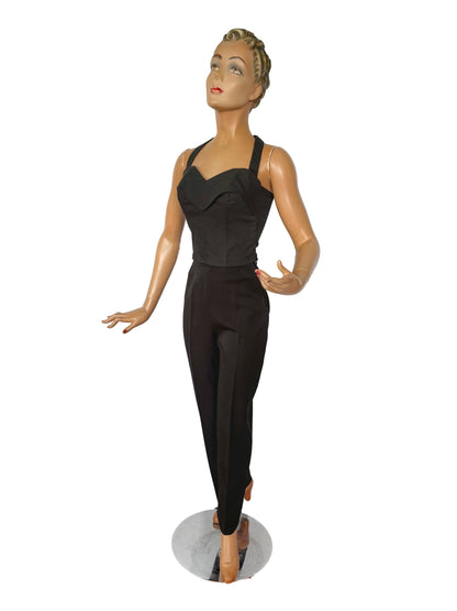 Julie 1940s Style Slacks Black