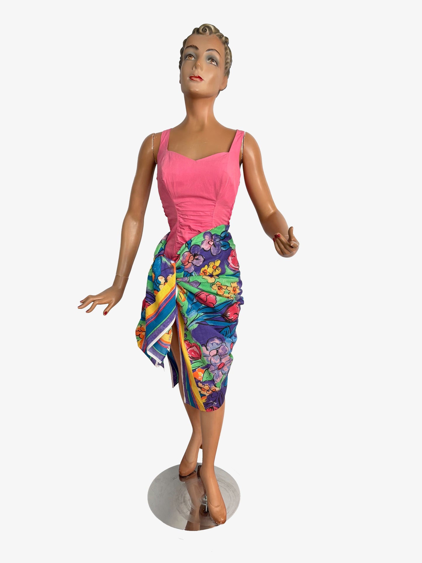 Mary Quant Floral Scarf Wrap Pareo Sarong 1980s