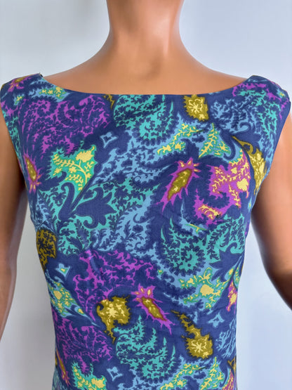 S | 1960s Psychedelic Mod Dress By Modèle Boutique