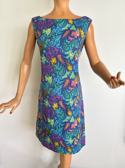 S | 1960s Psychedelic Mod Dress By Modèle Boutique